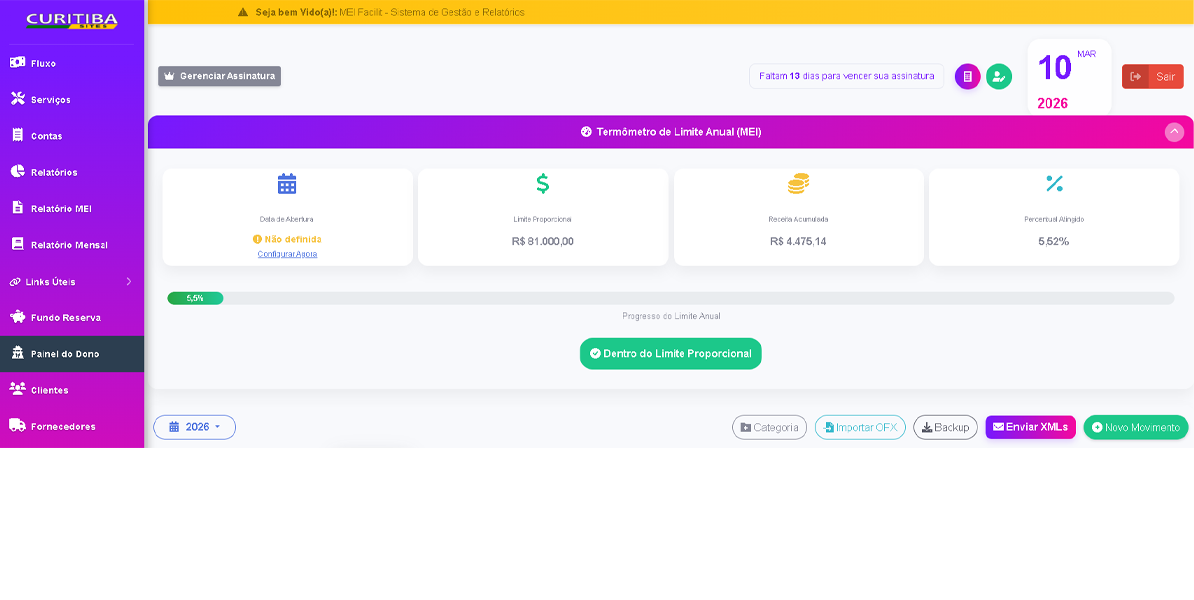 MEIFACILIT – Gestão Inteligente para MEIs